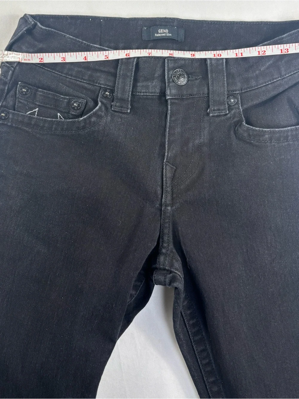 True Religion Geno No Flap Black Slim Jeans 28